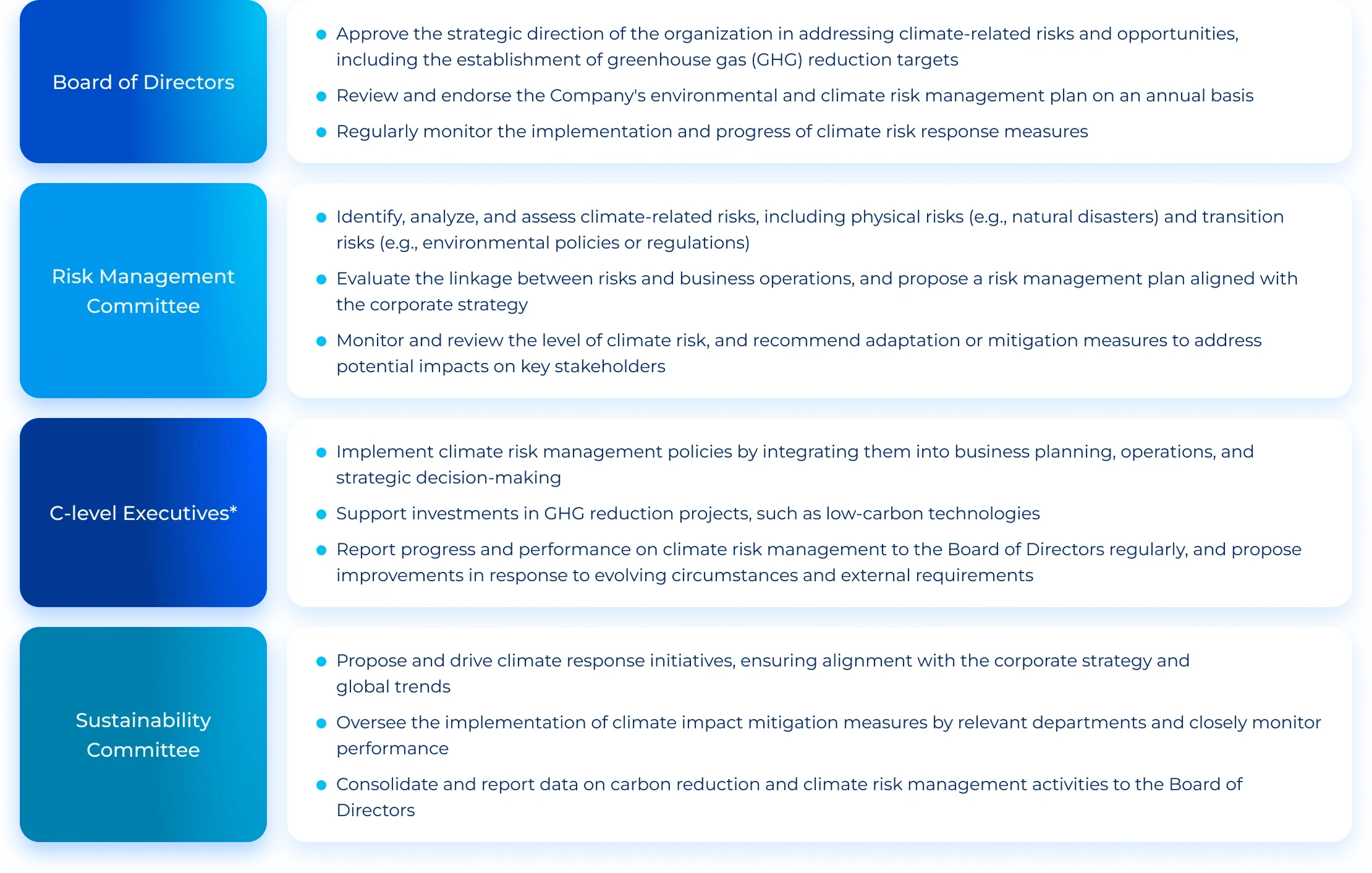Climate Change Governance Structure