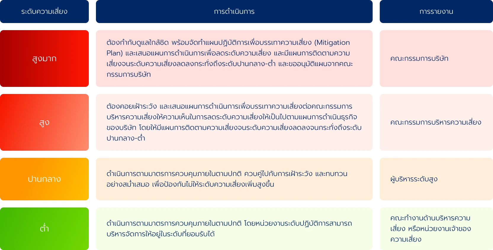 Risk Management Implementation and Reporting Guidelines